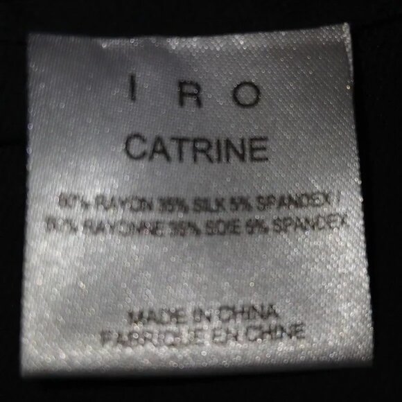 Revolve IRO Catrine Navy Silk Long Sleeve Blouse - Picture 9 of 9